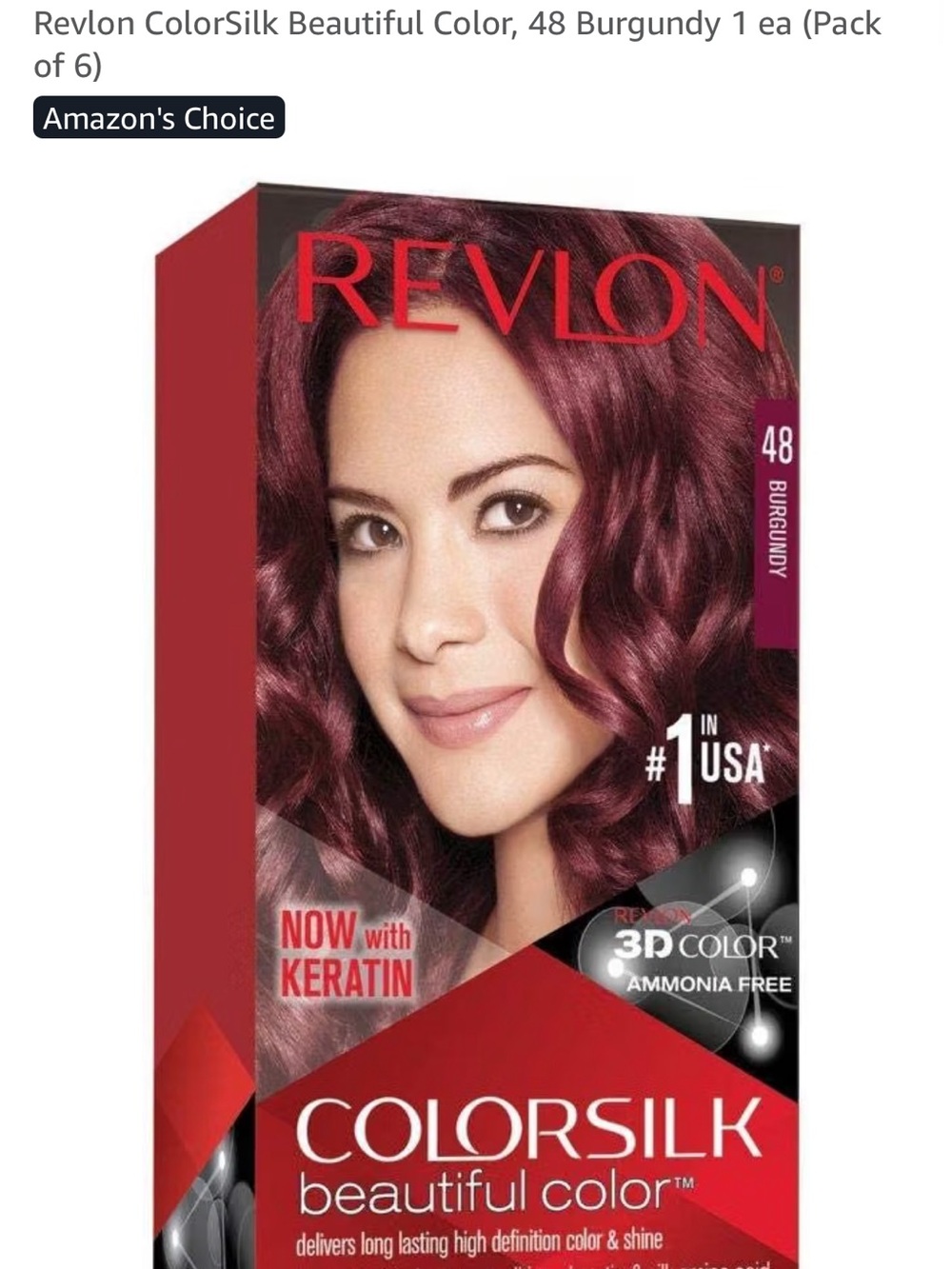 Brand NEW - Revlon Burgundy Hair Color - Deep Wine Red pack of 6